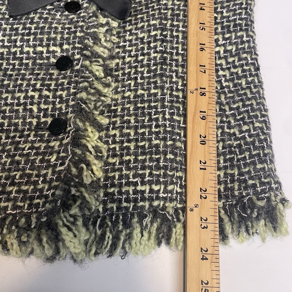 Vintage JON Suit Jack Skirt 12 Fringe Alpaca Mohair Old Money Classic Elegant - Picture 8 of 15